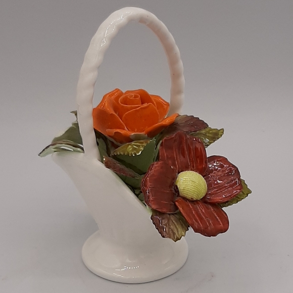 Vintage Royal Adderley Floral Bone China Floral Basket England Hand Painted - Picture 2 of 6